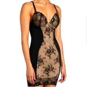 Heavenly Shapewear Firm Control Full Slip With Lace Size L